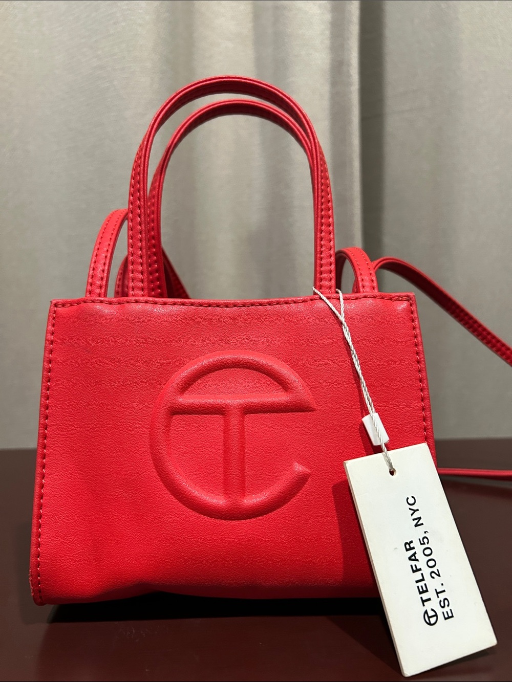 Telfar Mini Shopping Bag in Bright Red